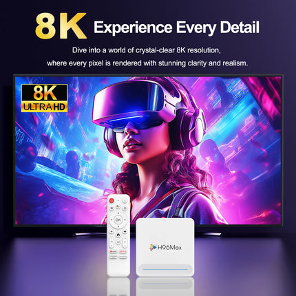 H96 MAX H618 Plus Android 14 8K Smart TV Box