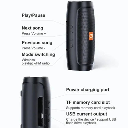 XIKCU Portable Dual Bluetooth Speaker