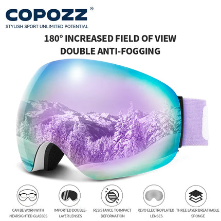 Frameless Anti-Fog Ski Goggles UV400 for Men & Women