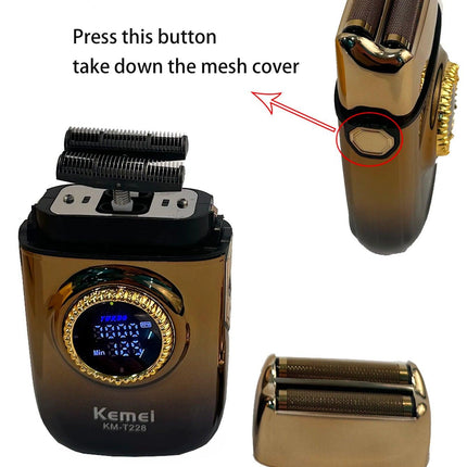 Kemei T228 New Electric Shaver Rechargeable Hair Beard Razor