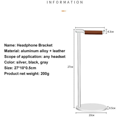 Curved Aluminum Headphone Stand Rack