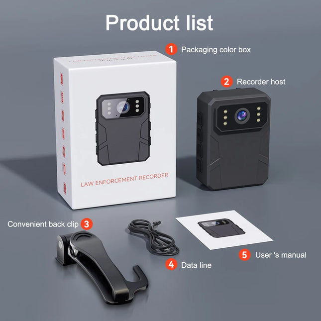 Mini Caméra 2K/4K – Body Cam & Caméra Sport, Enregistrement Vidéo HD