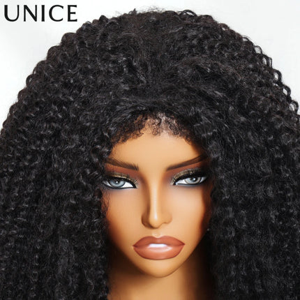 “UNice Drawstring Kinky Curly Half Wig – 4C Edges, Beginner Friendly”