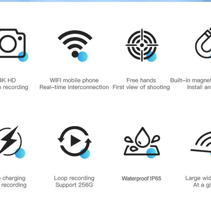 Dibellay 4K Mini Action Cam – Waterproof WiFi Sport Camera