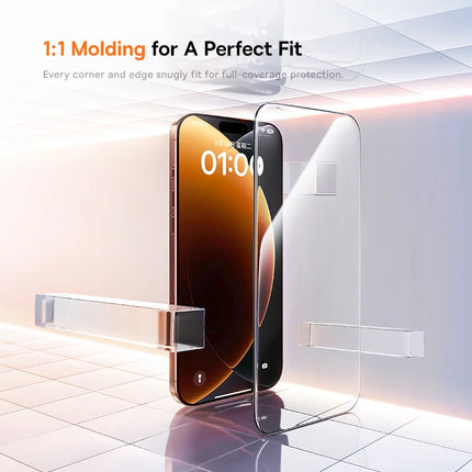 Dibellay Tempered Glass Screen Protector for iPhone 17–12 Pro Max (HD, Anti-Peep, Dust-Proof, with Cleaning Kit)