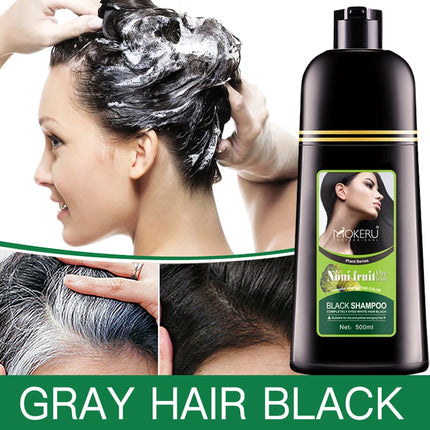 “Mokeru Organic Hair Dye Shampoo Black color