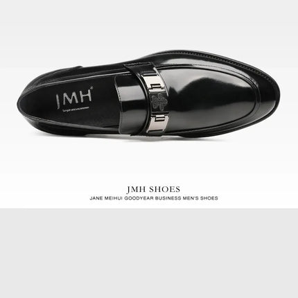 Dress Men's Shoes Premium Leather Glossy Casual Loafers