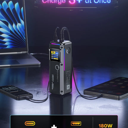 QOOVI 27000mAh Power Bank – Charge rapide 140W