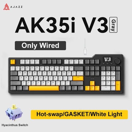 AJAZZ AK35I MAX Keyboard – Tri-Mode & Hot-Swap