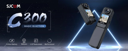 DIBELLAY SJCAM SJ20 4K Dual-Lens Action Camera – Anti-Shake, Waterproof, 5G WiFi, Touch Screen, Motion Detection