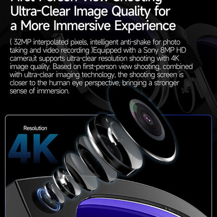 4K AI Smart Glasses with Translation