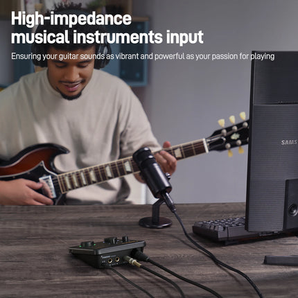 DIBELLAY MAONO PS22 Lite USB Audio Interface – XLR Input, 24-bit/192kHz, Loopback & ASIO for Music/Guitar/DAW