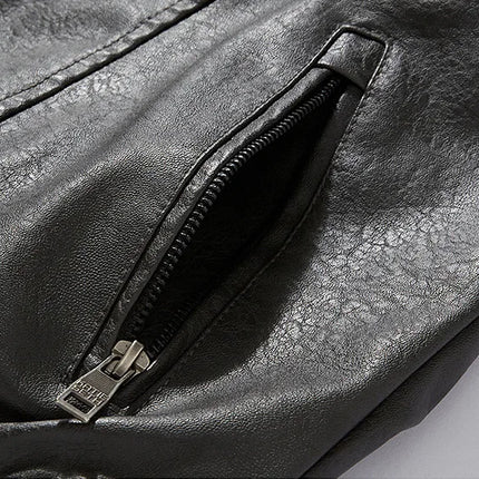 Leather Bomber Jacket Men