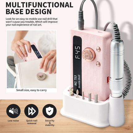 Rechargeable Professional Nail Drill Machine – 35,000/45,000 RPM