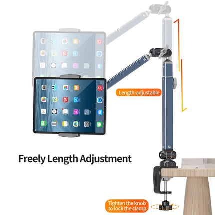 DIBELLAY – Support Tablette & Téléphone de Bureau Ultra Solide à Double Ventouse