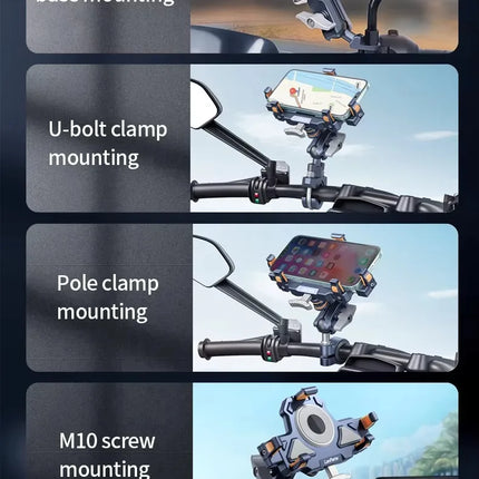 DIBELLAY LanParte – Support Téléphone Vélo & Moto avec Absorbeur de Chocs