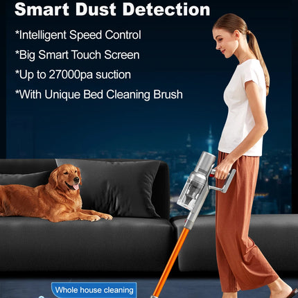 ABIR VC205 Smart Cordless Vacuum – 27000PA Suction & Touch Screen