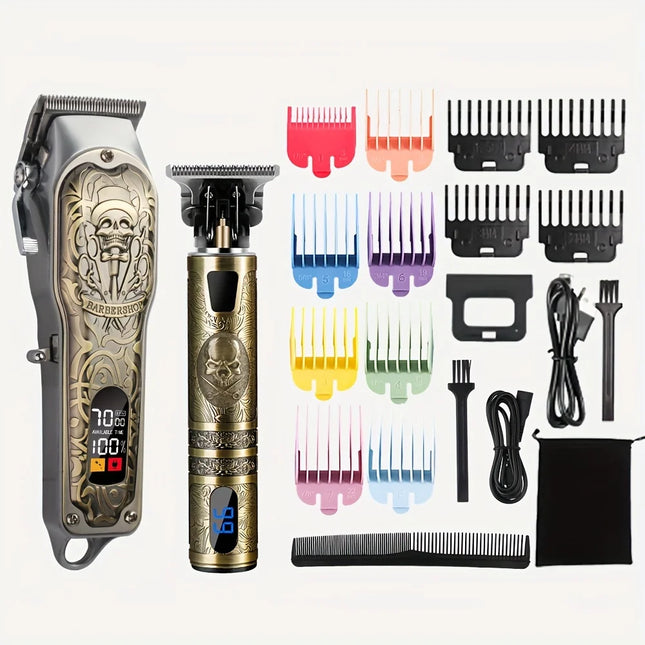 2pcs/Set Professional Hair Clippers Set, Electric Shaver