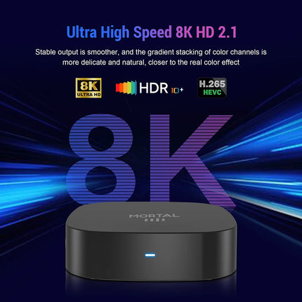 Boîtier de télévision intelligente Android 16 8K WiFi 6 – 8 Go de RAM + 128 Go