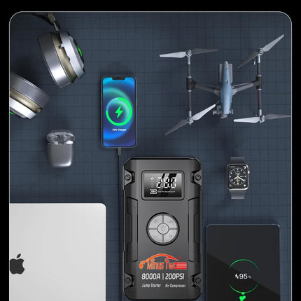 Wireless Car Jump Starter & Portable Power Bank