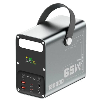 120000mAh LiFePO4 Power Bank 65W PD Portable Power Station