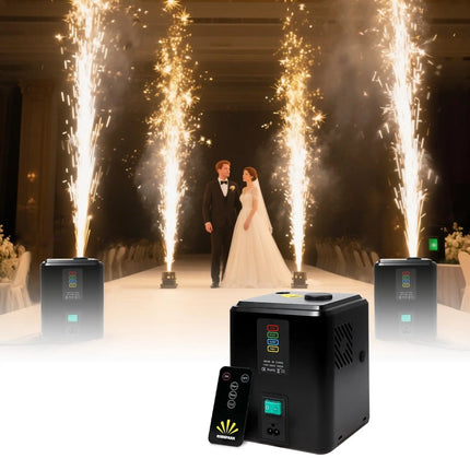 350W Mini Cold Spark Machine - Portable with Auto Cutoff,  Fountain Spark Effects for Stage/Wedding
