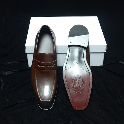 High Quality Mens Dress Shoes Brown Black Moccasins