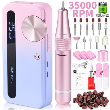 Ponceuse à ongles électrique 35 000 RPM – Rechargeable & portable