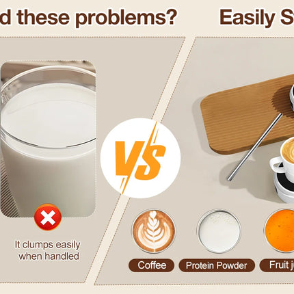 DIBELLAY – Tasse Magnétique Auto-Mélangeuse Rechargeable en Acier Inoxydable