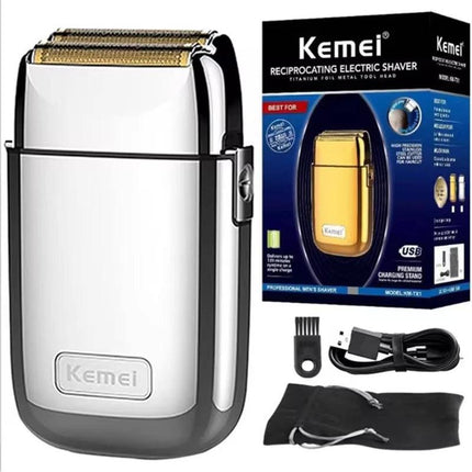 Kemei Tx1 Rechargeable Metal Housing Pro Electric Shaver