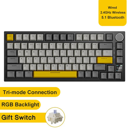 K820Pro Mechanical Gaming Keyboard – Wireless, Hot-Swap & Knob