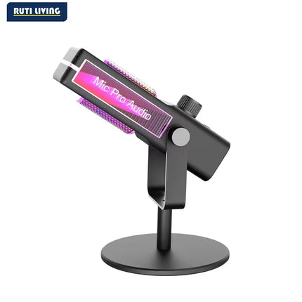 RGB Gaming Condenser Microphone with Noise Cancellation