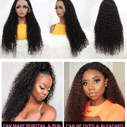 Hair Brazilian Water Wave Wig – 13x6/13x4 HD Lace, Curly Human Hair
