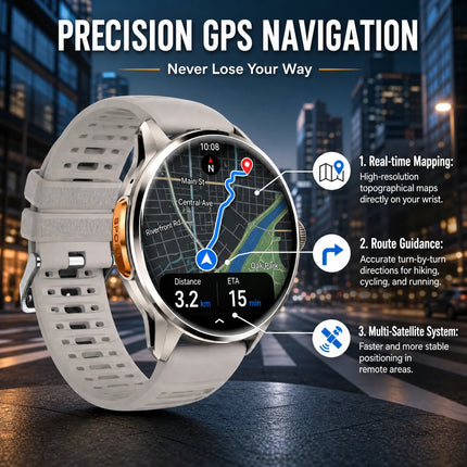 5G AMOLED Smart Watch with GPS & WiFi