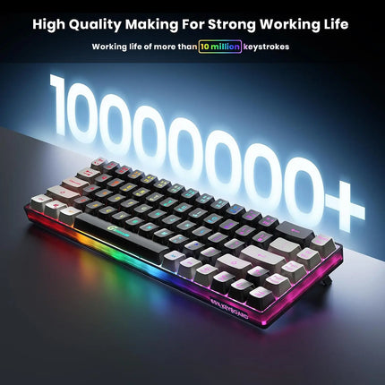 Wireless Gaming Keyboard 68 Keys – Backlit & Rechargeable