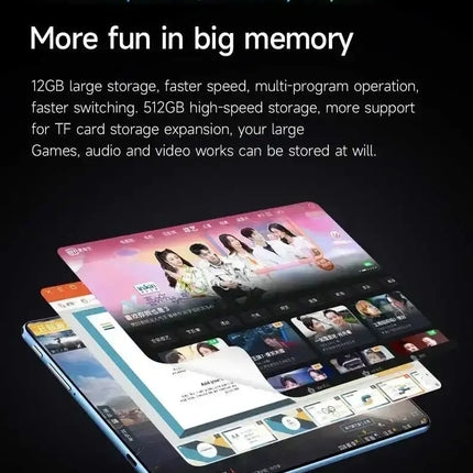 2025 Pad Air Pro 12" Android 14 Tablet – 22GB RAM, 2TB ROM