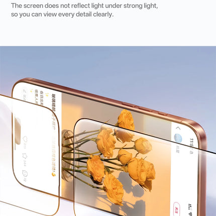 Dibellay Tempered Glass Screen Protector for iPhone 17–12 Pro Max (HD, Anti-Peep, Dust-Proof, with Cleaning Kit)