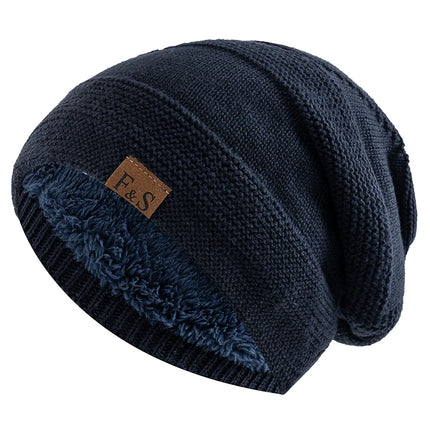 Unisex Long Fleece-Lined Beanie