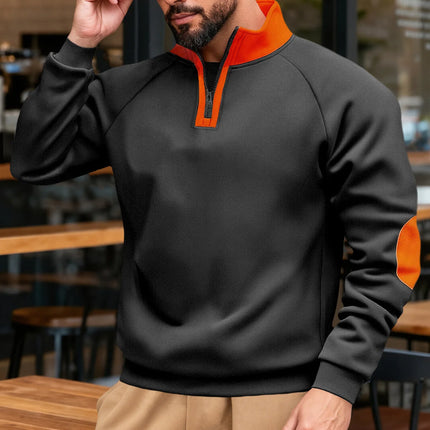 Color-Block Half-Zip Sweater