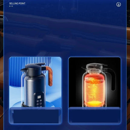 DIBELLAY – Chauffe-Tasse Électrique Voiture 12V/24V en Inox avec Affichage Digital