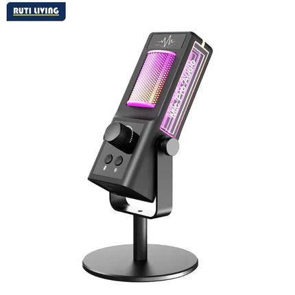 RGB Gaming Condenser Microphone with Noise Cancellation