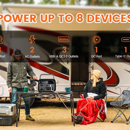 CTOLITY 500W Portable Power Station with AC Output & Solar Charging