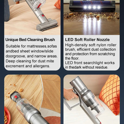 ABIR VC205 Smart Cordless Vacuum – 27000PA Suction & Touch Screen