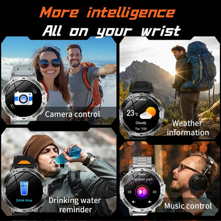 Military Sports Smart Watch with Flashlight