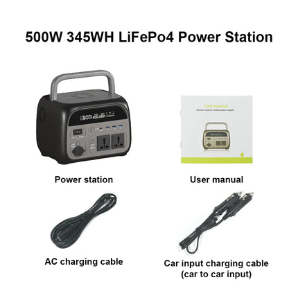 CTOLITY 500W Portable Power Station with AC Output & Solar Charging