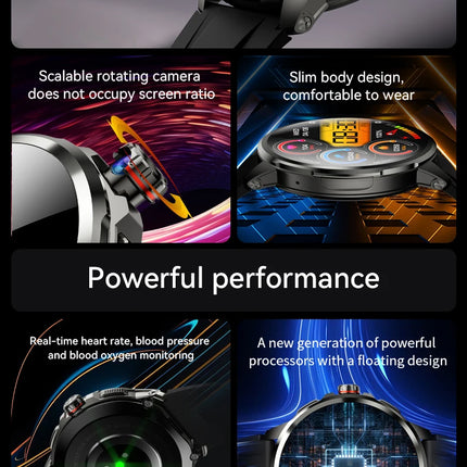 DIBELLAY 5G/4G Smartwatch – 1.95" AMOLED, 8GB+128GB, 900W Camera, GPS, WiFi, Android 9.0, 2100mAh