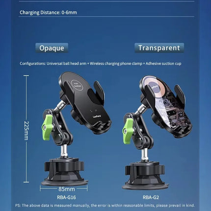 DIBELLAY LanParte – Support Voiture Sans Fil 15W avec Recharge Rapide Auto-Clamp