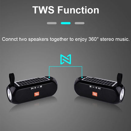 Solar FM Radio Bluetooth Speaker – Portable HiFi Bass