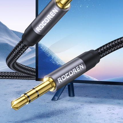 DIBELLAY Rocoren 3.5mm Aux Cable – Male to Male, 5M for Phone, Headphone, Car & Speaker