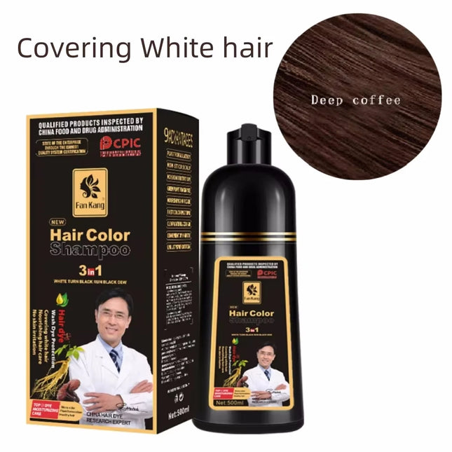 “3-in-1 Black Hair Dye Shampoo